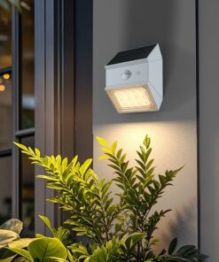 2.5W LED Ηλιακό Φωτιστικό Τοίχου Λευκό με Ανιχνευτή Κίνησης CCT IP65 V-TAC – 24097