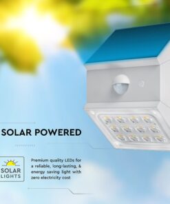 2.5W LED Ηλιακό Φωτιστικό Τοίχου Λευκό με Ανιχνευτή Κίνησης CCT IP65 V-TAC – 24097