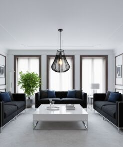 Κρεμαστό Φωτιστικό 1xE27 Φ420 Μαύρο Ματ V-TAC 24114VT