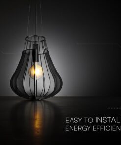 Κρεμαστό Φωτιστικό 1xE27 Φ420 Μαύρο Ματ V-TAC 24114VT