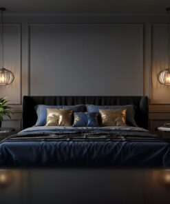 V-TAC – 24116 Κρεμαστό Φωτιστικό 1x E27 με Πλέγμα Φ400 Μαύρο Ματ