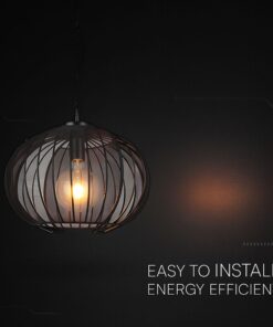 V-TAC – 24116 Κρεμαστό Φωτιστικό 1x E27 με Πλέγμα Φ400 Μαύρο Ματ