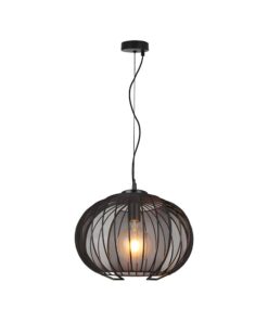 V-TAC – 24116 Κρεμαστό Φωτιστικό 1x E27 με Πλέγμα Φ400 Μαύρο Ματ