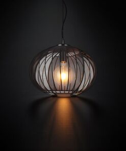 V-TAC – 24116 Κρεμαστό Φωτιστικό 1x E27 με Πλέγμα Φ400 Μαύρο Ματ