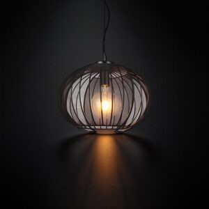 V-TAC – 24116 Κρεμαστό Φωτιστικό 1x E27 με Πλέγμα Φ400 Μαύρο Ματ