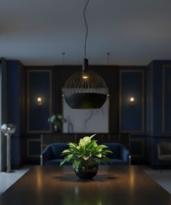 V-TAC – 24118 Κρεμαστό Φωτιστικό Διακοσμητικό Σποτ 1xGU10 με Πλέγμα Φ400 Μαύρο Ματ