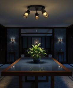 V-TAC – 24119 Decorative Πολύφωτο Ροζέτα με 3 Σποτ LED 18W 2160lm 3000K Μαύρο Ματ