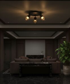 V-TAC – 24119 Decorative Πολύφωτο Ροζέτα με 3 Σποτ LED 18W 2160lm 3000K Μαύρο Ματ