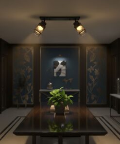 V-TAC – 24120 Decorative Πολύφωτο με 2 Σποτ LED 12W 1440lm 3000K Μαύρο Ματ