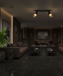 V-TAC – 24120 Decorative Πολύφωτο με 2 Σποτ LED 12W 1440lm 3000K Μαύρο Ματ