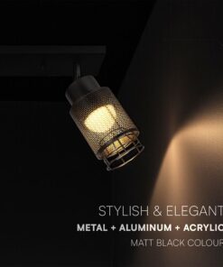 V-TAC – 24120 Decorative Πολύφωτο με 2 Σποτ LED 12W 1440lm 3000K Μαύρο Ματ