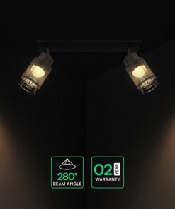 V-TAC – 24120 Decorative Πολύφωτο με 2 Σποτ LED 12W 1440lm 3000K Μαύρο Ματ