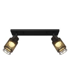 V-TAC – 24120 Decorative Πολύφωτο με 2 Σποτ LED 12W 1440lm 3000K Μαύρο Ματ