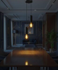 V-TAC – 24123 Κρεμαστό Φωτιστικό με 2xE27 Μαύρο Ματ