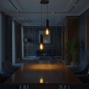 V-TAC – 24123 Κρεμαστό Φωτιστικό με 2xE27 Μαύρο Ματ