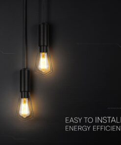 V-TAC – 24123 Κρεμαστό Φωτιστικό με 2xE27 Μαύρο Ματ