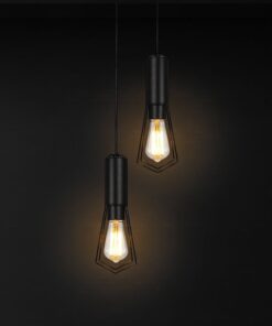 V-TAC – 24123 Κρεμαστό Φωτιστικό με 2xE27 Μαύρο Ματ