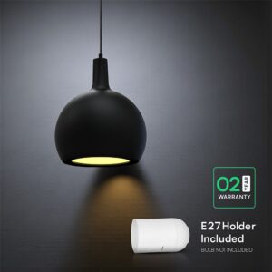 V-TAC – 24126 Κρεμαστό Φωτιστικό Σποτ Καμπάνα 1xE27 Φ280 Μαύρο