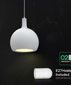 V-TAC – 24127 Κρεμαστό Φωτιστικό Καμπάνα 1xE27 Φ280 Λευκό