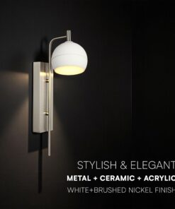 V-TAC – 24128 Φωτιστικό Τοίχου LED 10W 1200lm Θερμό 3000K Νίκελ Ματ & Λευκό