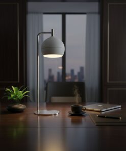 V-TAC – 24130 Επιτραπέζιο Φωτιστικό LED 10W 1200lm Θερμό 3000K Νίκελ Ματ & Λευκό