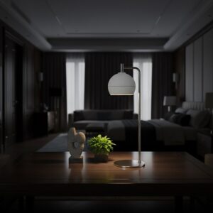 V-TAC – 24130 Επιτραπέζιο Φωτιστικό LED 10W 1200lm Θερμό 3000K Νίκελ Ματ & Λευκό