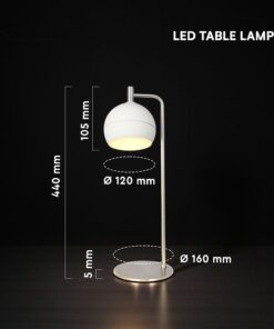 V-TAC – 24130 Επιτραπέζιο Φωτιστικό LED 10W 1200lm Θερμό 3000K Νίκελ Ματ & Λευκό