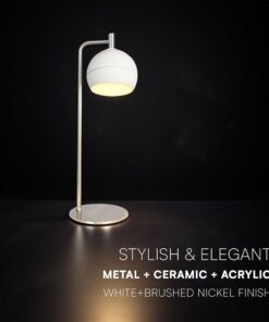 V-TAC – 24130 Επιτραπέζιο Φωτιστικό LED 10W 1200lm Θερμό 3000K Νίκελ Ματ & Λευκό