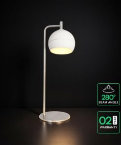 V-TAC – 24130 Επιτραπέζιο Φωτιστικό LED 10W 1200lm Θερμό 3000K Νίκελ Ματ & Λευκό