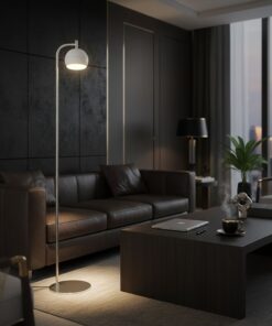 V-TAC – 24131 Φωτιστικό Δαπέδου LED 10W 1200lm Θερμό 3000K Νίκελ Ματ & Λευκό