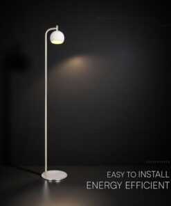 V-TAC – 24131 Φωτιστικό Δαπέδου LED 10W 1200lm Θερμό 3000K Νίκελ Ματ & Λευκό