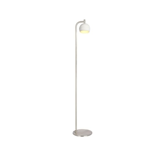 V-TAC – 24131 Φωτιστικό Δαπέδου LED 10W 1200lm Θερμό 3000K Νίκελ Ματ & Λευκό