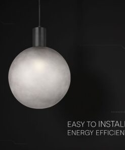 V-TAC – 24132 Διακοσμητικό Κρεμαστό Φωτιστικό 1xE27 Φ300 Μαύρο Ματ & Γκρι Γυαλί