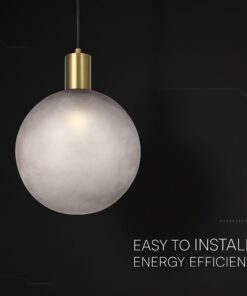 V-TAC – 24133 Διακοσμητικό Κρεμαστό Φωτιστικό 1xE27 Φ300 Μπρονζε & Γκρι Γυαλί