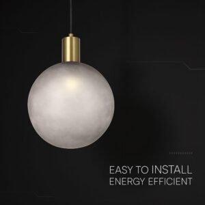 V-TAC – 24133 Διακοσμητικό Κρεμαστό Φωτιστικό 1xE27 Φ300 Μπρονζε & Γκρι Γυαλί