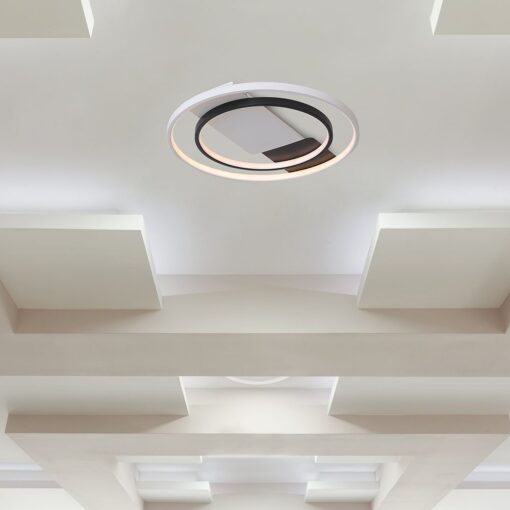 36W LED Decorative Φωτιστικό Οροφής Φ500 CCT Dimmable 4000lm Λευκό+Μαύρο με RF Χειριστήριο V-TAC – 24136