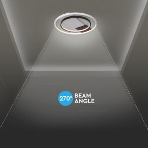 36W LED Decorative Φωτιστικό Οροφής Φ500 CCT Dimmable 4000lm Λευκό+Μαύρο με RF Χειριστήριο V-TAC – 24136