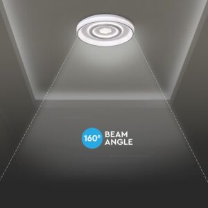 48W LED Decorative Φωτιστικό Οροφής Φ485 CCT Dimmable 4800lm Λευκό με IR Χειριστήριο V-TAC – 24137