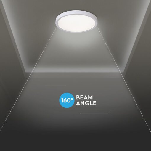 36W LED Decorative Φωτιστικό Πλαφονιέρα Οροφής Φ390 CCT Dimmable 3240lm Λευκό με RF Χειριστήριο V-TAC – 24139