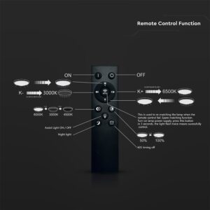 36W LED Decorative Φωτιστικό Οροφής Φ410 CCT Dimmable 2800lm Απόχρωση Ξύλου με RF Χειριστήριο V-TAC – 24140