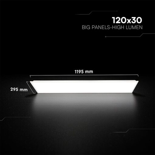 LED Panel 40W 4800lm 120x30cm 4000K CREE Chip 6yrs Wty V-TAC 241476 (6 Τμχ)