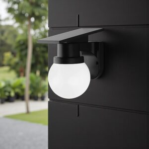 Ηλιακό Φωτιστικό Τοίχου 0.9W LED CCT Μαύρο IP54 με Τηλεχειριστήριο V-TAC – 24152