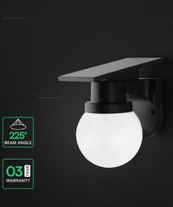 Ηλιακό Φωτιστικό Τοίχου 0.9W LED CCT Μαύρο IP54 με Τηλεχειριστήριο V-TAC – 24152