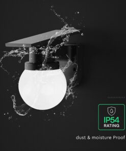 Ηλιακό Φωτιστικό Τοίχου 0.9W LED CCT Μαύρο IP54 με Τηλεχειριστήριο V-TAC – 24152