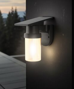 Ηλιακό Φωτιστικό Τοίχου 0.9W LED CCT Μαύρο IP54 με Τηλεχειριστήριο V-TAC – 24153