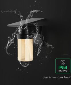 Ηλιακό Φωτιστικό Τοίχου 0.9W LED CCT Μαύρο IP54 με Τηλεχειριστήριο V-TAC – 24153