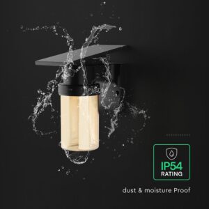 Ηλιακό Φωτιστικό Τοίχου 0.9W LED CCT Μαύρο IP54 με Τηλεχειριστήριο V-TAC – 24153