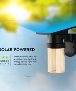 Ηλιακό Φωτιστικό Τοίχου 0.9W LED CCT Μαύρο IP54 με Τηλεχειριστήριο V-TAC – 24153
