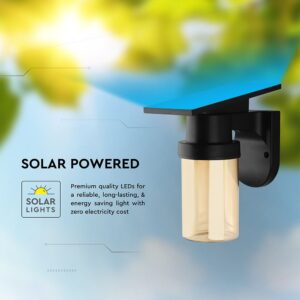 Ηλιακό Φωτιστικό Τοίχου 0.9W LED CCT Μαύρο IP54 με Τηλεχειριστήριο V-TAC – 24153