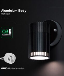 GU10 Wall Light Holder Single Head IP54 V-TAC – 24166